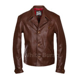 Brown Classic Goatskin Leather Jacket – Elegant Everyday Luxury