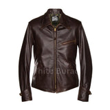 Brown Classic Steerhide Leather Jacket – 1930s Heritage Style