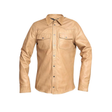 Tan leather shirt