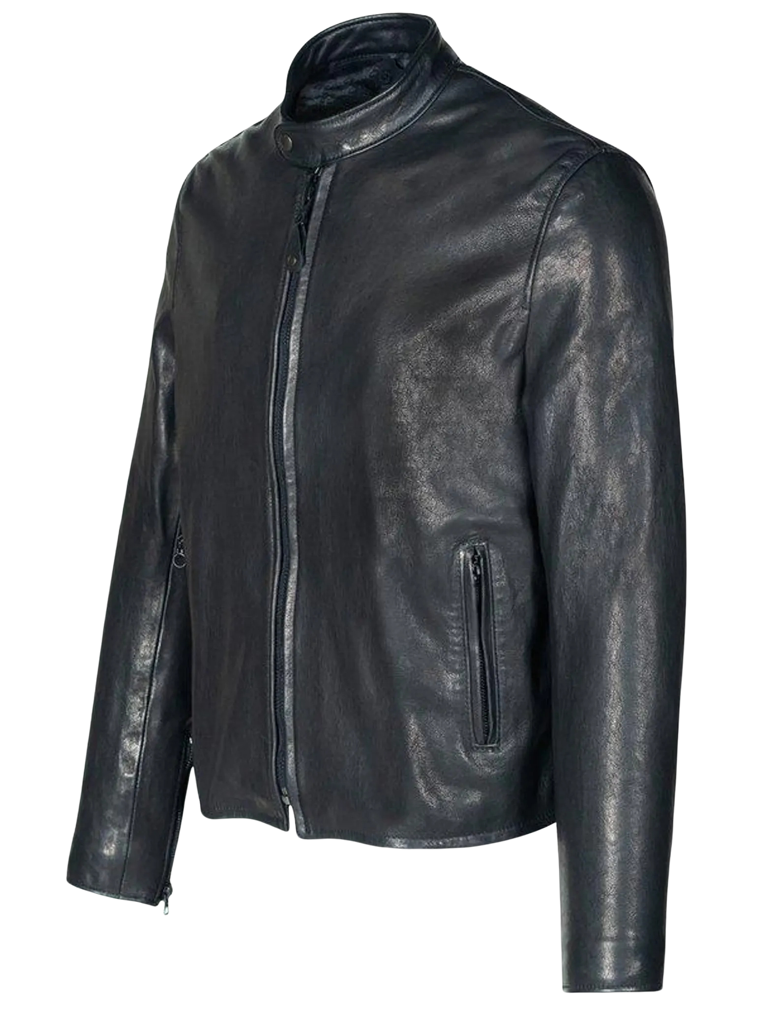 Black leather jacket
