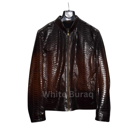 Brown Genuine Python Leather