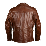 Brown leather jacket