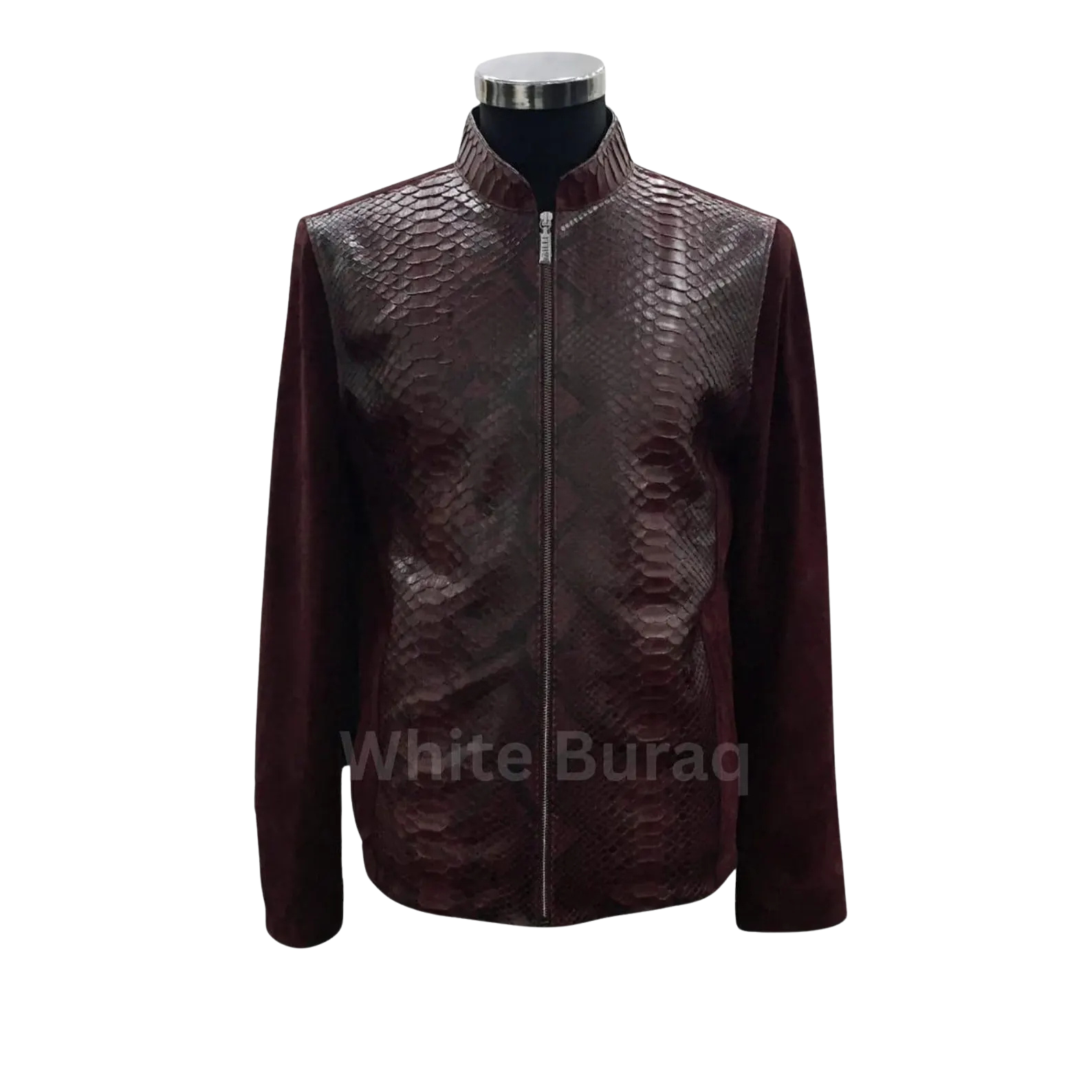 Brown textured jacket on a mannequin