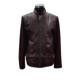 Brown textured jacket on a mannequin