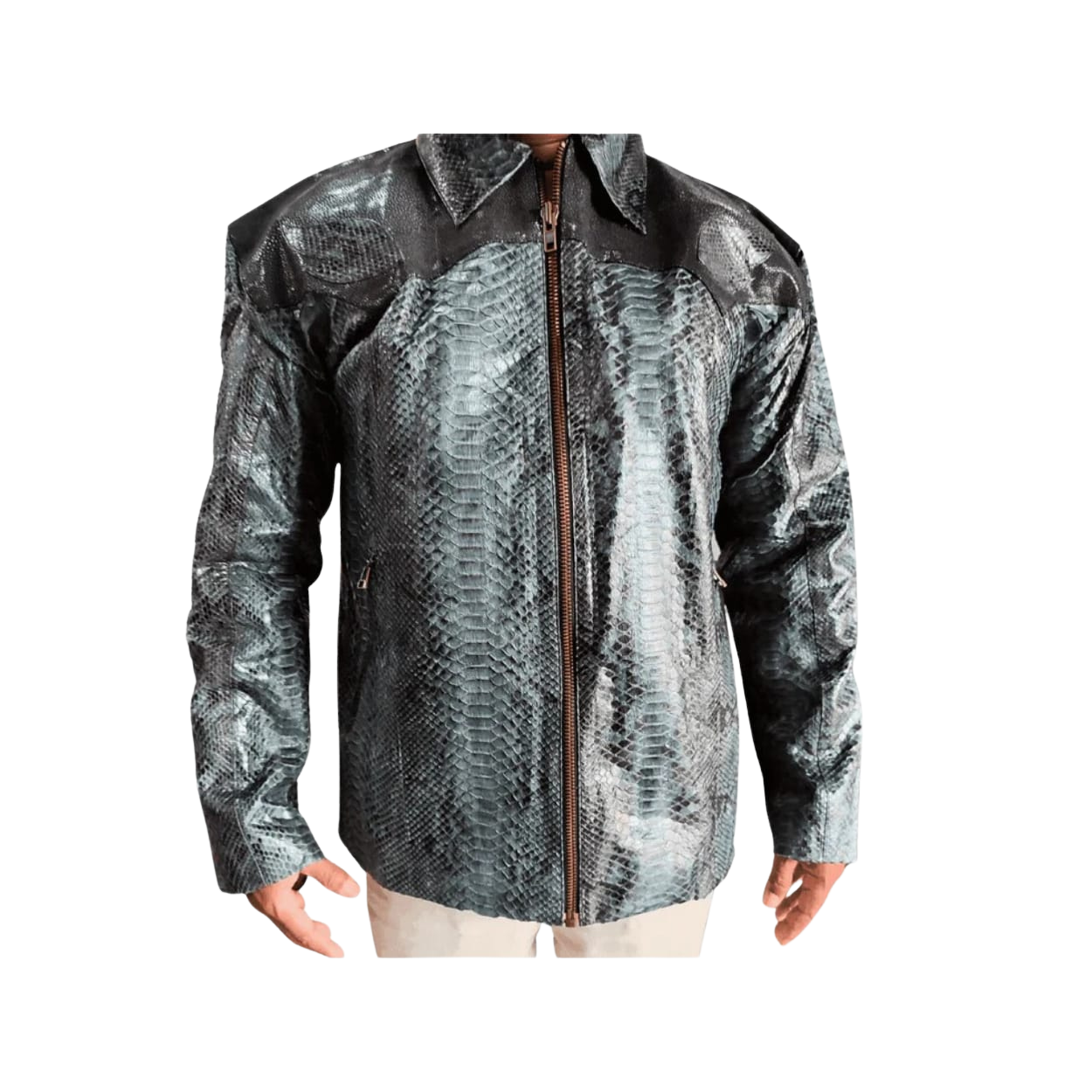 Snakeskin-patterned jacket