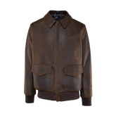 Brown leather jacket
