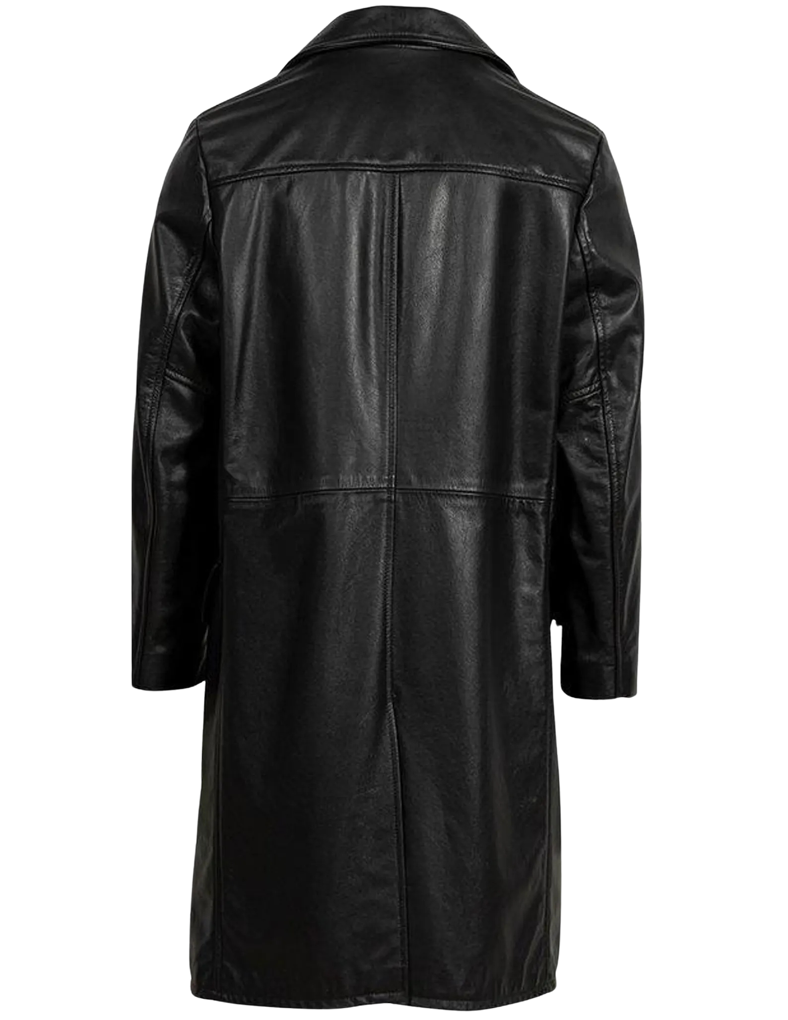 Black leather coat