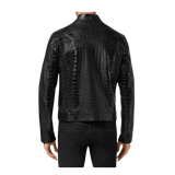 Black textured jacket on a mannequin