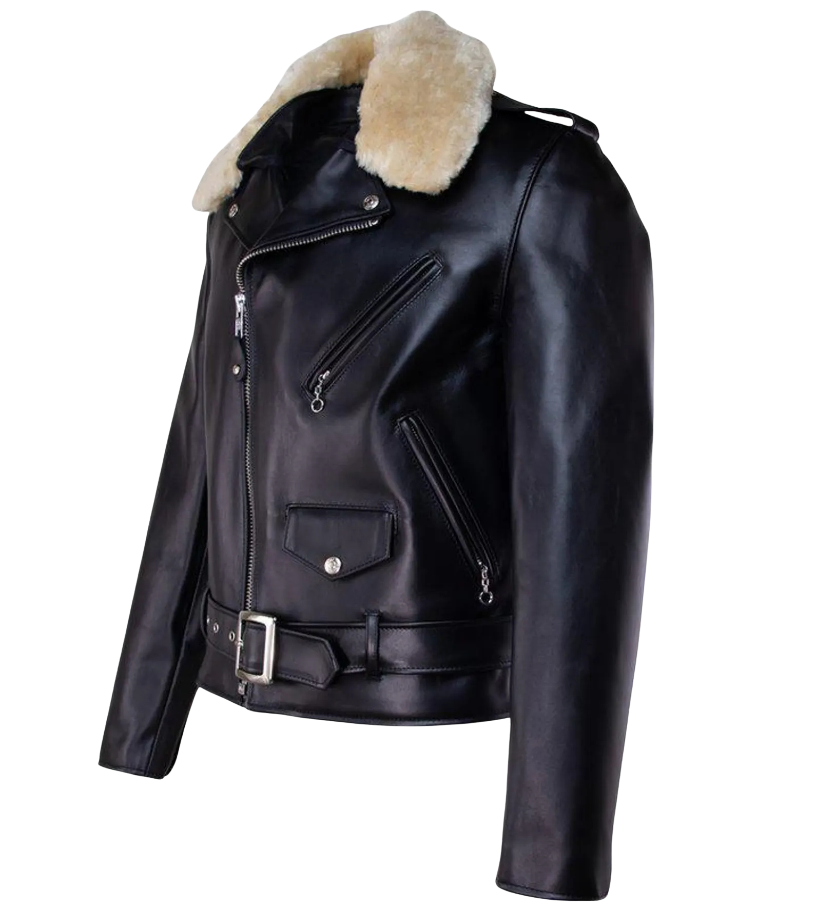 Black leather jacket