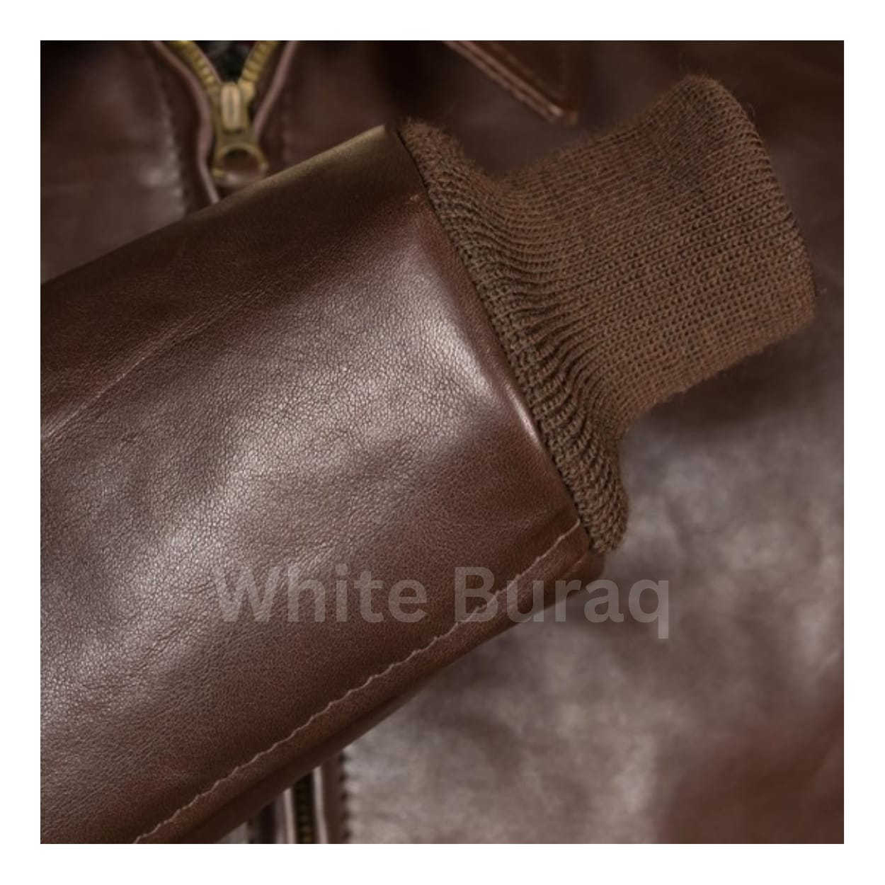Close-up of a brown leather bag