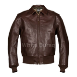 Brown leather jacket