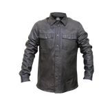 Gray leather shirt