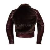 Brown leather jacket