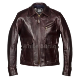 Brown leather jacket