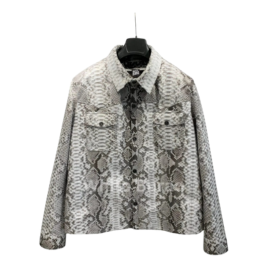 Gray Python Leather Shirt