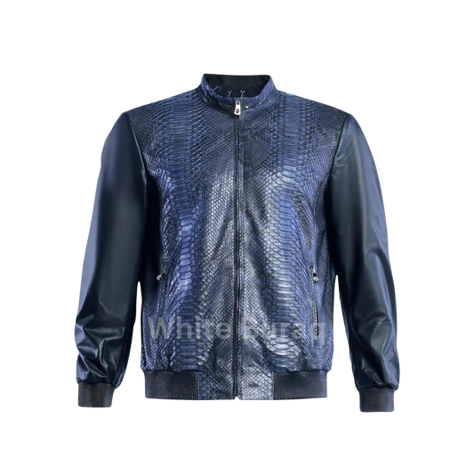 Blue patterned jacket