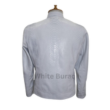 White Genuine Python Leather