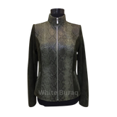 Green Snake Skin Leather Jacket