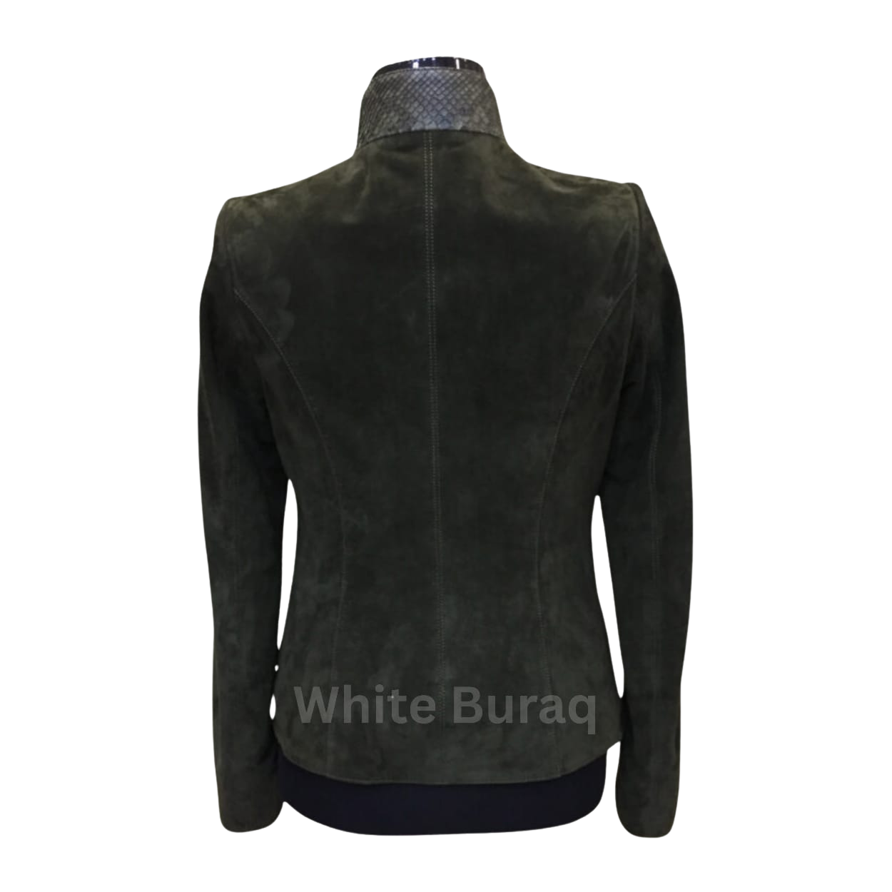 Green Snake Skin Leather Jacket