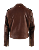 Brown leather jacket