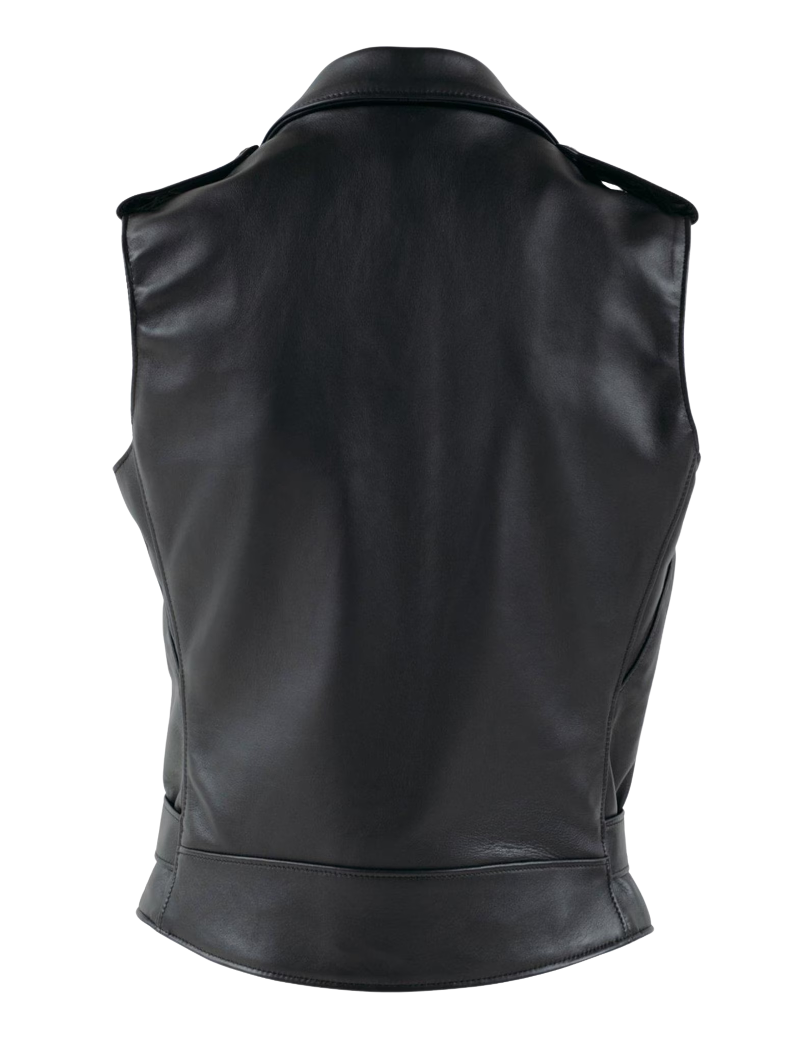 Black leather vest