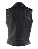 Black leather vest