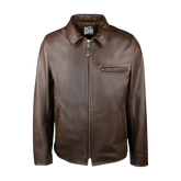 Brown leather jacket