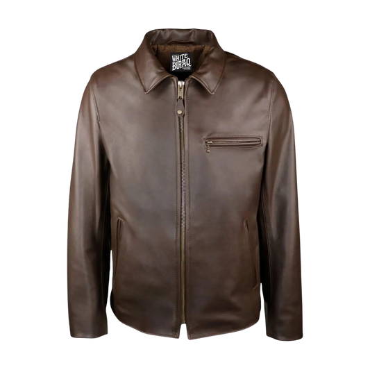 Brown leather jacket