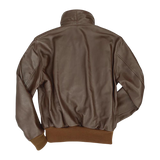 Brown leather jacket