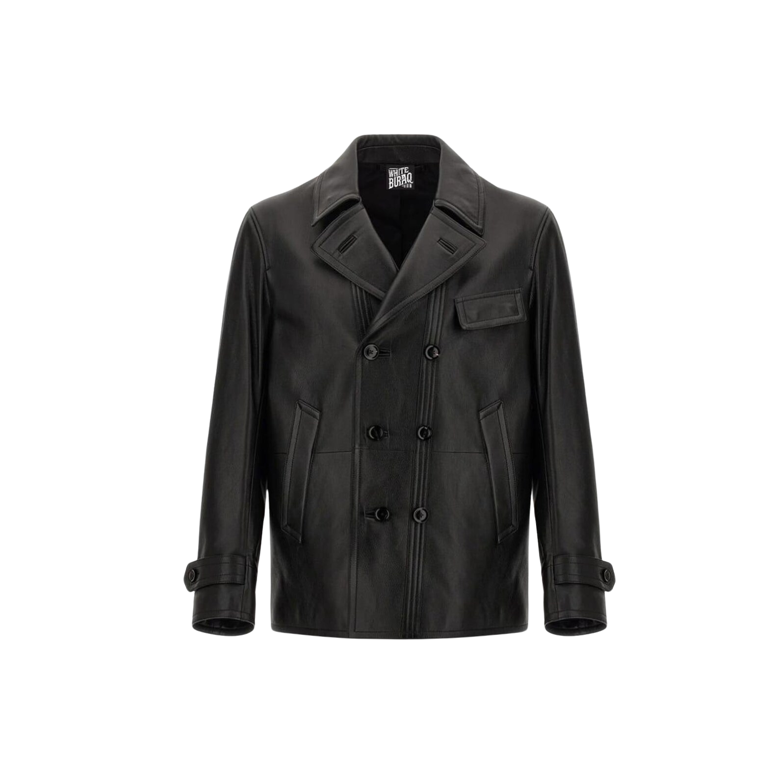 Black leather jacket