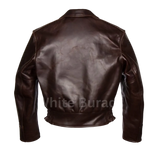 Brown leather jacket