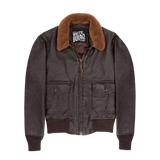 Brown jacket with brown fur collar