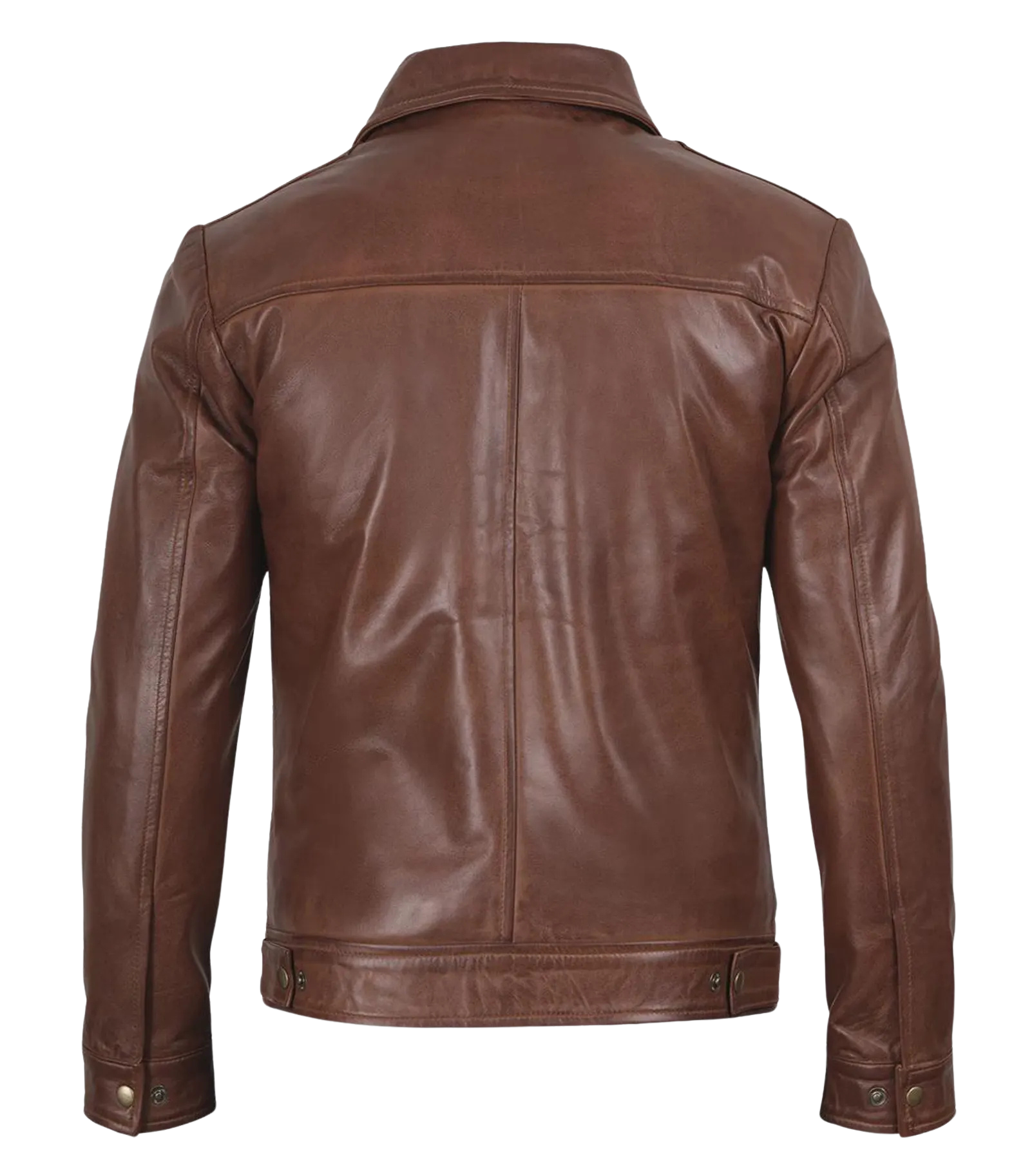 Brown leather jacket