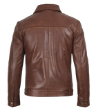 Brown leather jacket