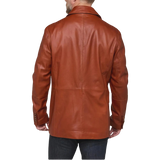 Men’s Brown Leather Safari Jacket