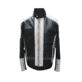 Cafe Racer Snakeskin Leather Jacket
