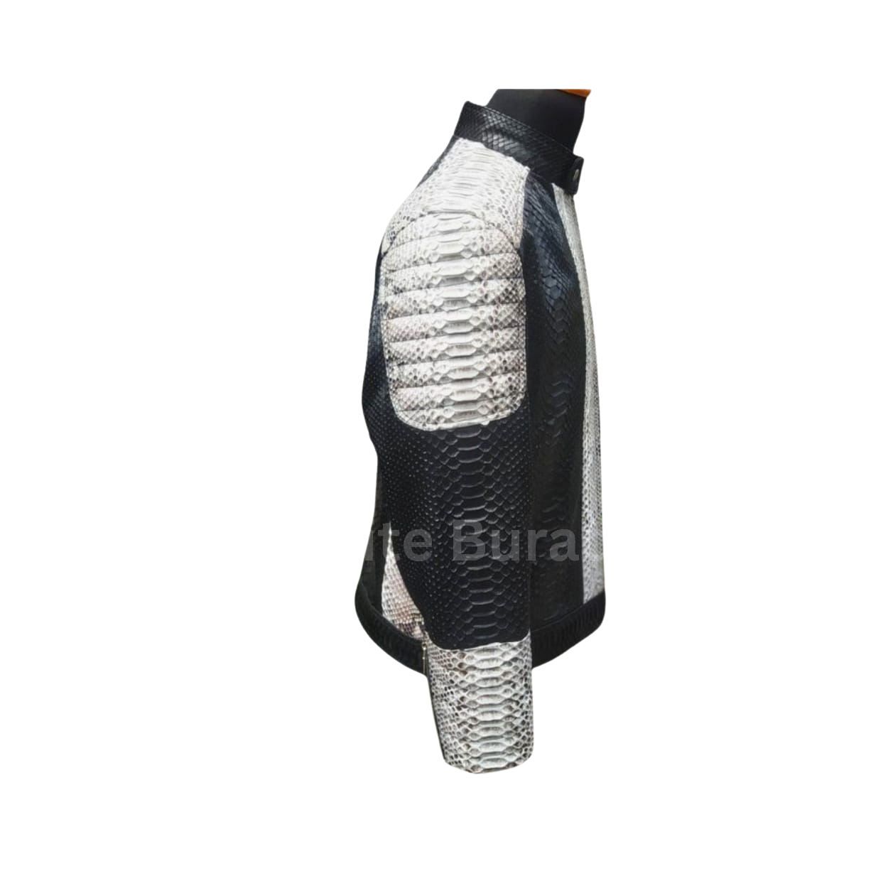 Cafe Racer Snakeskin Leather Jacket