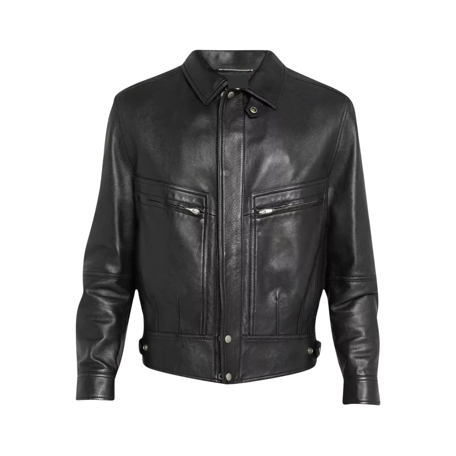 Black leather jacket
