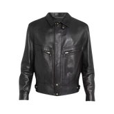 Black leather jacket