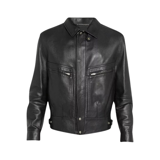 Black leather jacket