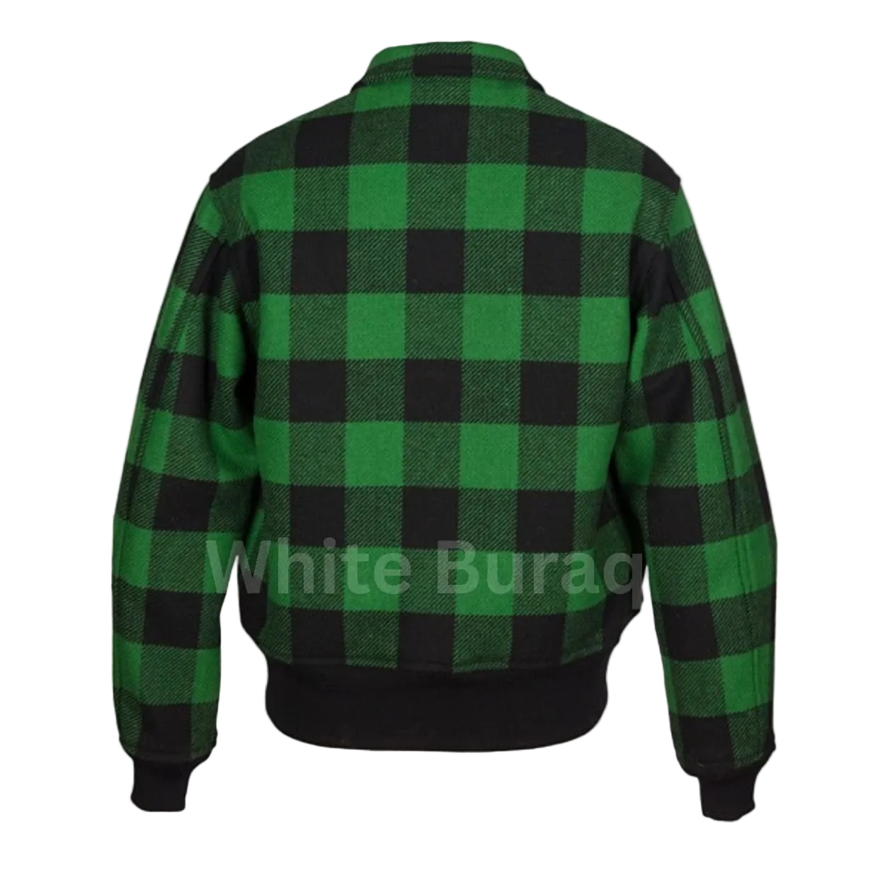 Green and black checkered jacket