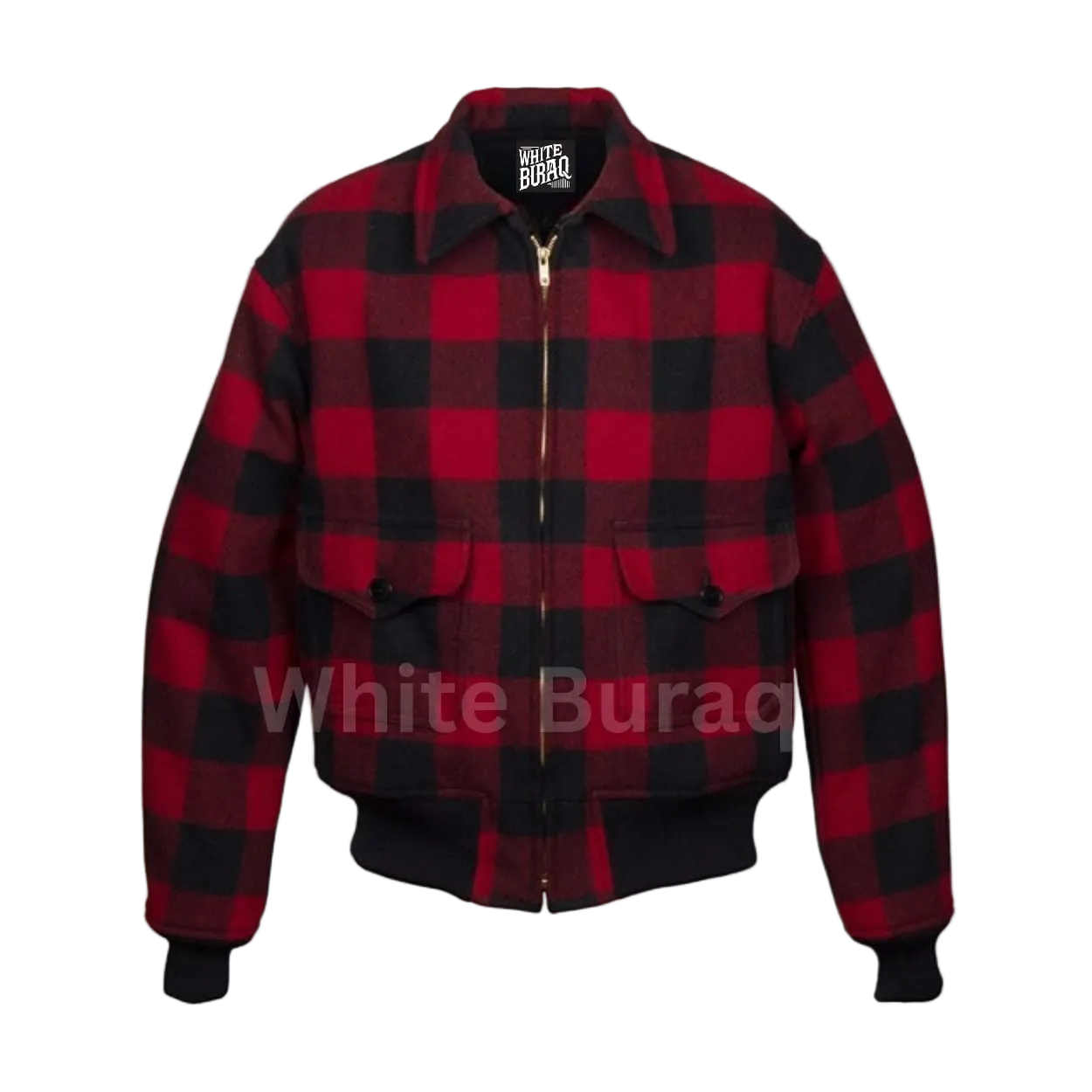 Red and black checkered jacket