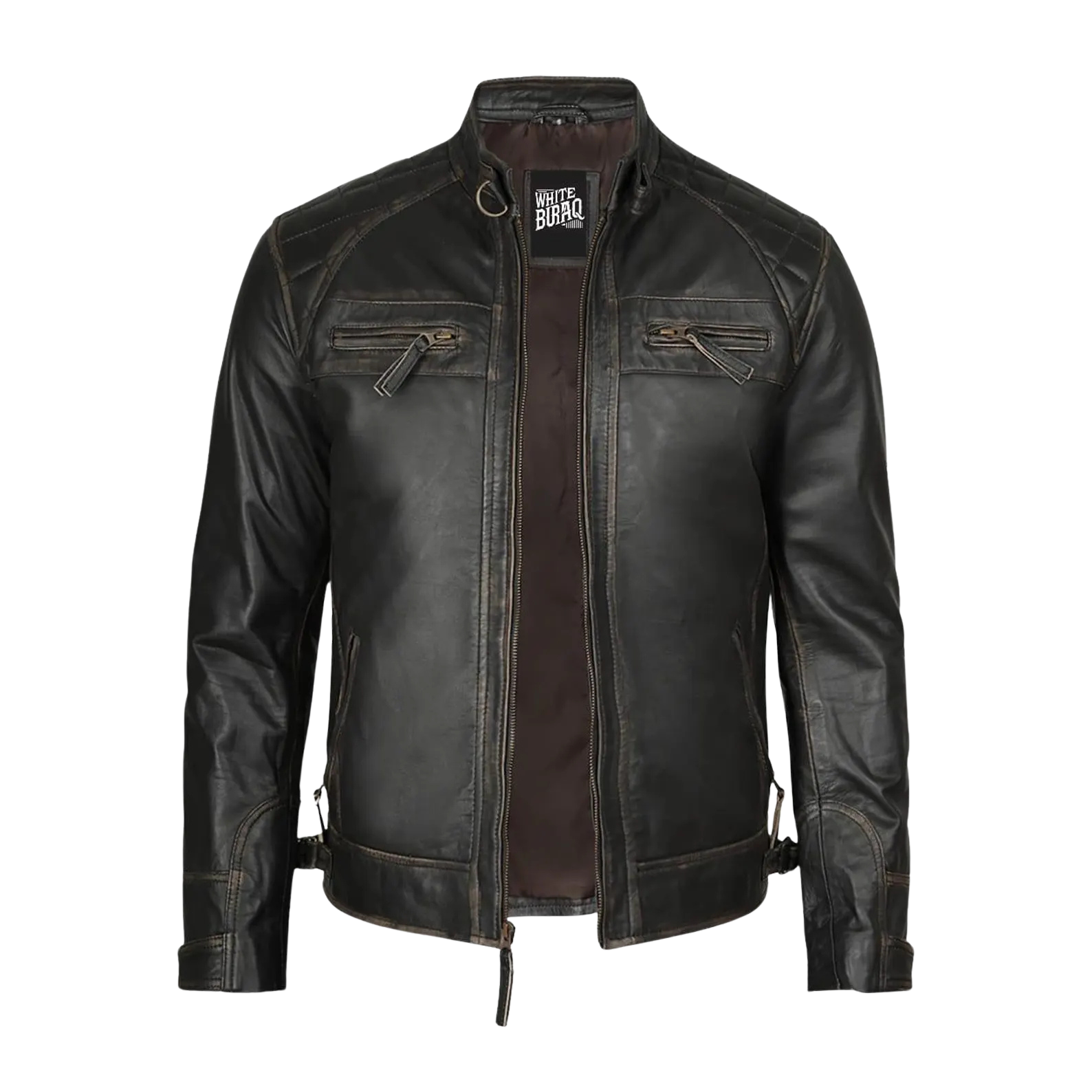 Black leather jacket