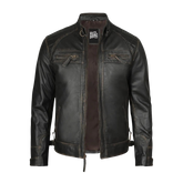 Black leather jacket