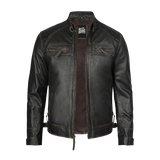 Black leather jacket