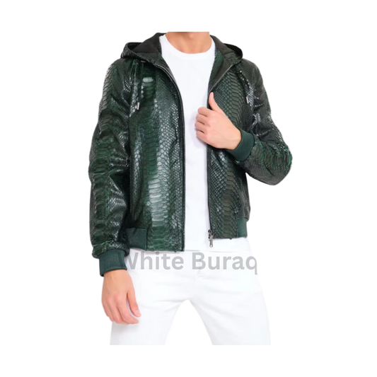 Men’s Green Python Leather