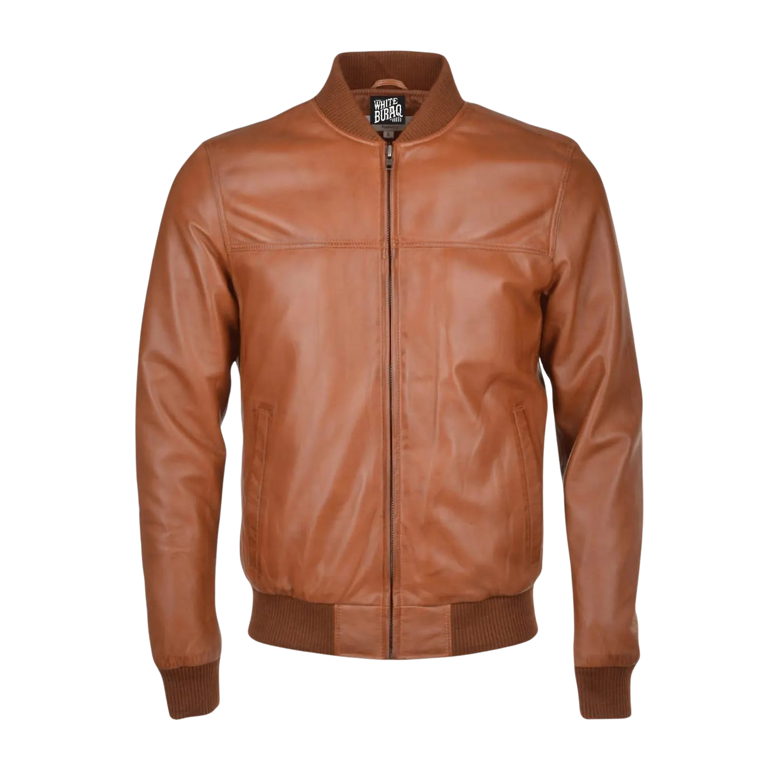 Brown leather jacket