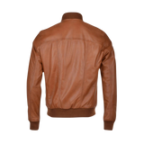 Brown leather jacket