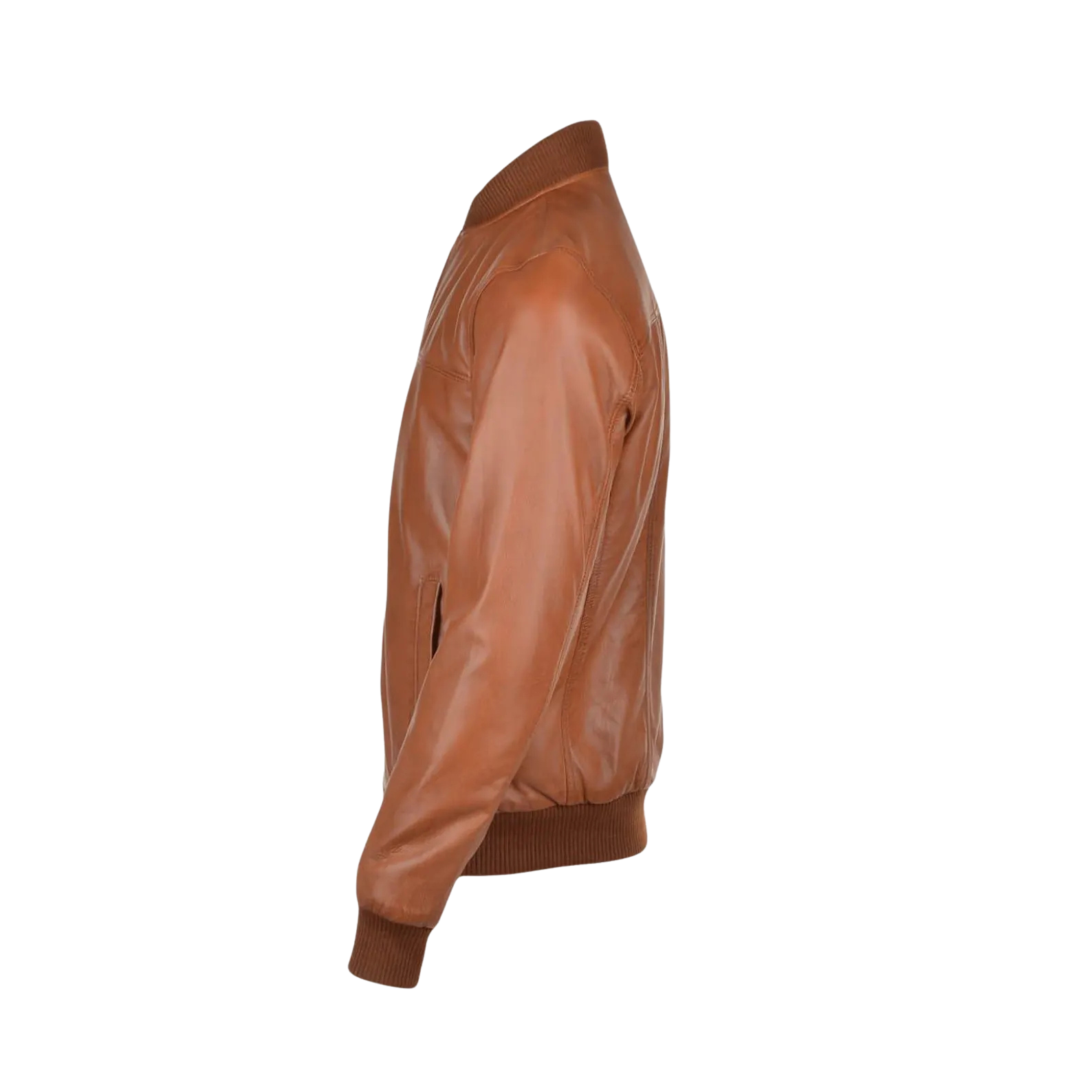 Brown leather jacket