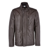 Brown leather jacket